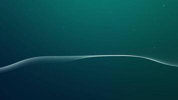 slät grön Vinka rader rör på sig försiktigt med flytande ljus partiklar video