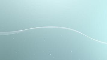 smooth white curved lines with floating light particles on soft blue gradient background video