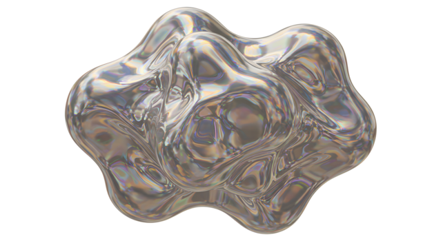 resumen metálico líquido gota resumen forma fluido cromo iridiscente amorfo formar png