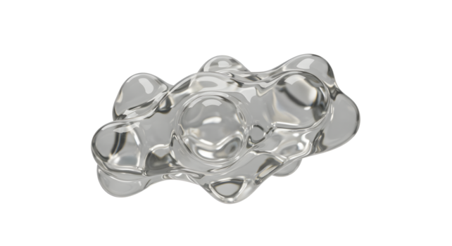 abstrakt metallisch Klecks mit transparent Hintergrund dynamisch Flüssigkeit gestalten png