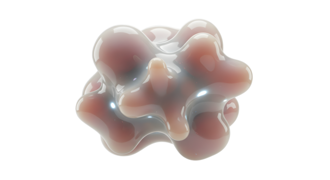 resumen amorfo gota con lustroso brillar y nacarado terminar 3d hacer png