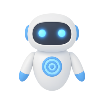 3d robot icono, linda artificial inteligencia asistente personaje, aislado en transparente antecedentes png