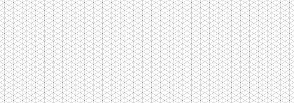 Seamless isometric grid paper. Dashed linear triangular blueprint repeating pattern. Graph guide background for engineering, architect, technical drawing. Lined ruler sheet page template vector