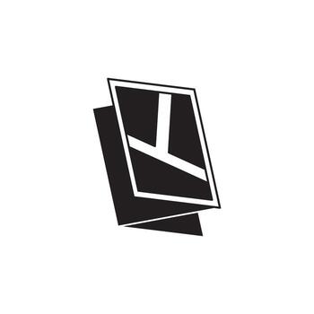 Abstract symbol with clean lines representing data or organization, perfect for digital concepts vector