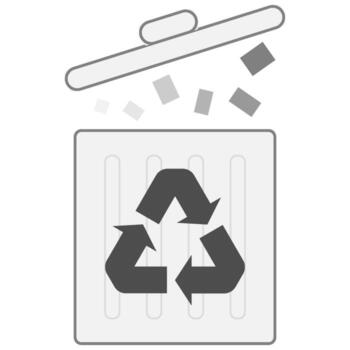 one recycle bin isolated on white for pattern and design. vector