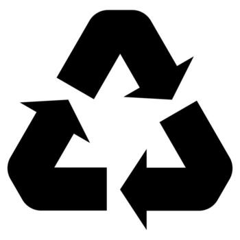 black recycle symbol isolated on white for pattern and design. vector