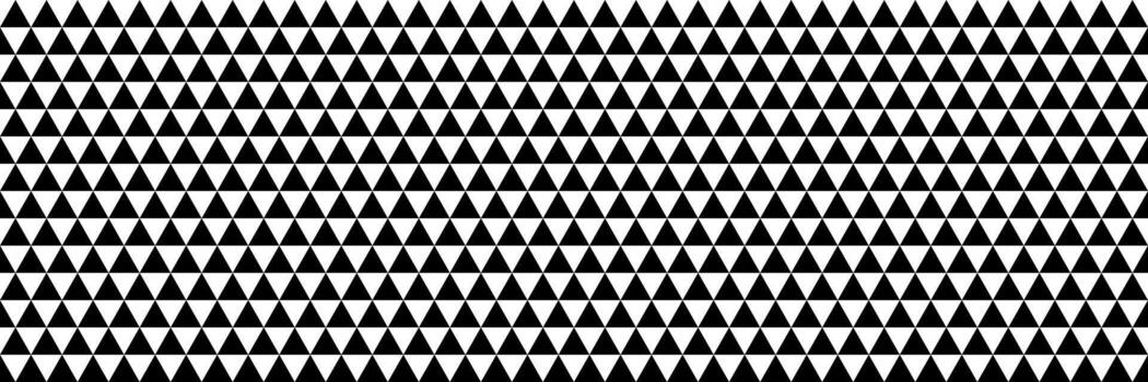 horizontal black and white triangle design for pattern and background, illustration. vector