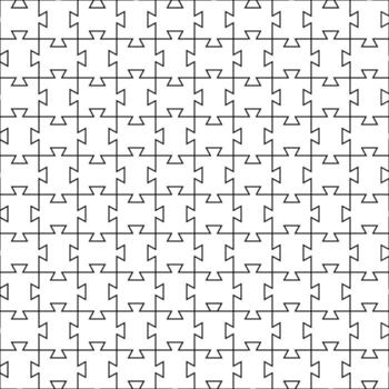 outline jigsaw puzzle for pattern and design, illustration. vector