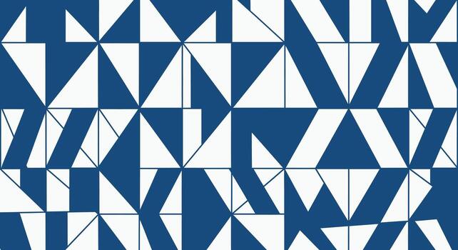 negrita geométrico modelo de triangulos en azul y blanco, creando un dinámica resumen diseño vector