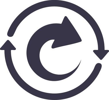 circular flechas formando un actualizar recargar actualizar ciclo repetir proceso símbolo gráfico icono vector