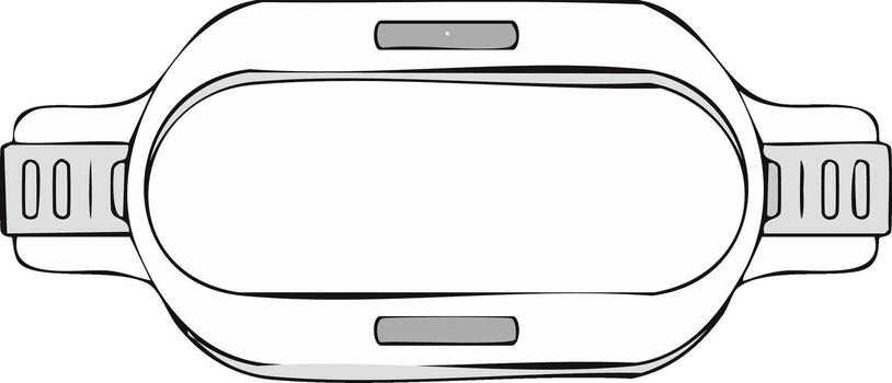 Isolated modern eyewear design for virtual reality and augmented reality technology vector