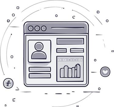 resumen social medios de comunicación interfaz demostración perfil Estadísticas y compromiso indicadores vector