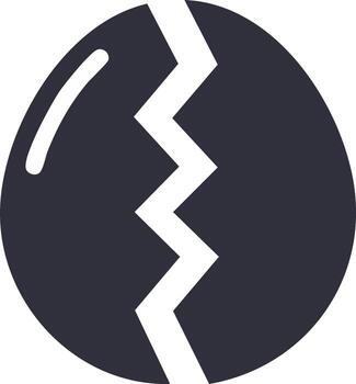 Abstract Cracked Sphere Graphic Icon Design with Jagged Line for Creative Projects vector