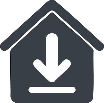 descargar casa icono. cargando proceso concepto. datos almacenamiento y actualizar. sitio web elemento. vector