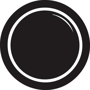 Abstract Black Round Circle with Highlight Graphic Isolated Shape Pattern vector