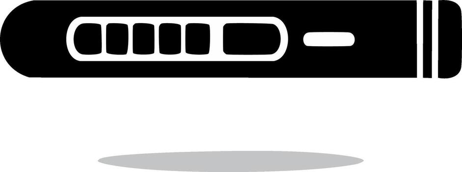 Simple Icon Illustrating a Generic Adjustable Airflow Cartridge for Vaping vector