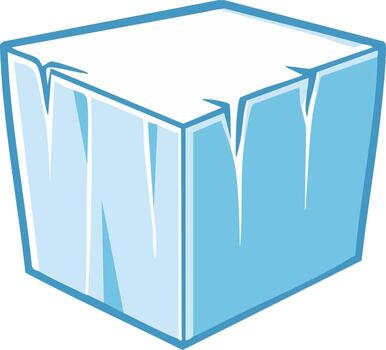 Sharp Edges on a Frozen Cubed Block vector