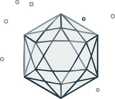 geométrico 3d forma con decorativo flotante elementos, minimalista diseño vector