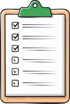 Illustrated Clipboard with Checklist and Horizontal Lines for Tasks, Appointments and Planning, Ready to Take Action vector