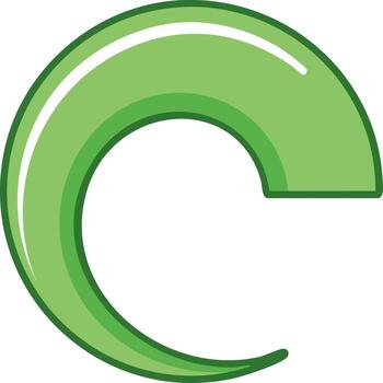 Green Circular Symbol Illustration for Interface Design vector