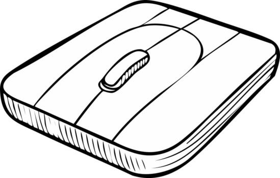estilizado ratón diseño computadora dispositivo contorno gráfico ilustración vector