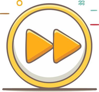 adelante botón plano icono diseño, jugar medios de comunicación control, , progreso, avance, próximo, navegación vector