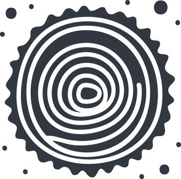 circular objetivo icono con concéntrico anillos y puntos vector