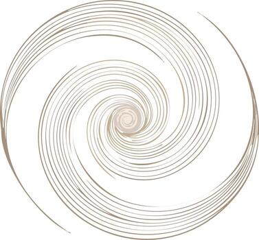 resumen fluido espiral modelo con delicado líneas en neutral terroso tonos vector