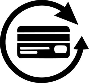 Card with Arrows Circular Flow of Money Transaction and Reverse Order vector