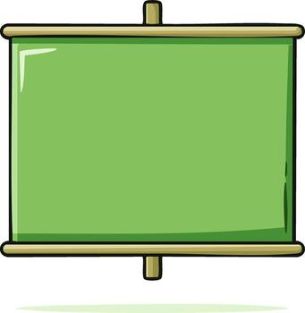Blank Green Chalkboard Display with Wooden Frame Illustration for Messages and Presentations vector