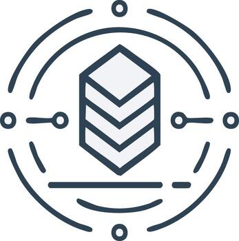 Digital Data Network Cube with Connection Points and Circular Orbit vector