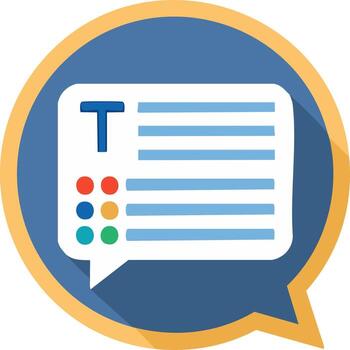 habla burbuja icono representando digital comunicación texto formateo y contenido vector