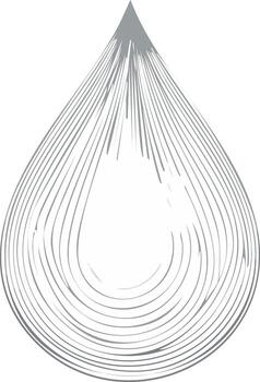 Abstract Gray Lines Forming a Teardrop Shape on White Background vector