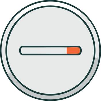 moderno circular Progreso bar icono representando cargando o terminación estado en un digital interfaz vector