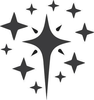 Dynamic sparkle and star burst effect in a clean, abstract illustration for magic, celebration, and shine vector