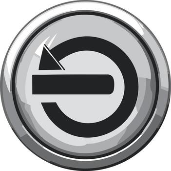 Reload Symbol on a Gray Shiny Button Recycle Arrow Refresh Replay Symbol vector