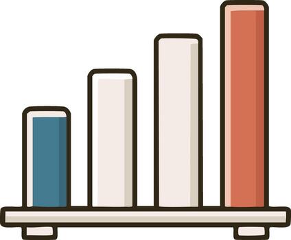 Graph showing increasing growth of data vector