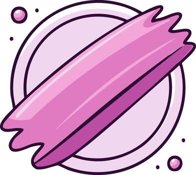 resumen ilustración de un redondo forma con un púrpura cinta elemento y estilizado detalles vector