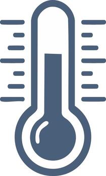 Simple Thermometer Icon Measuring Temperature Level Heat Cold Indicator vector