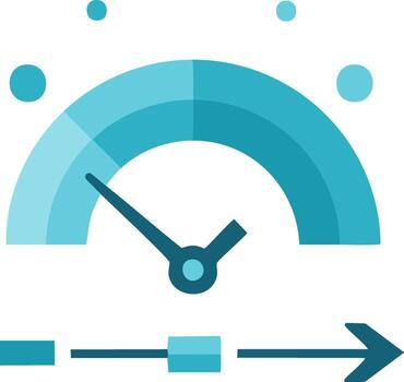 actuación calibre con control deslizante visual representación de crecimiento, progreso, y logro indicador plano diseño vector