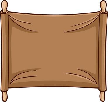 dibujos animados antiguo marrón Desplazarse papel con de madera termina modelo antecedentes vector