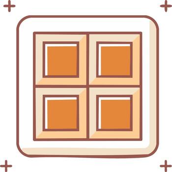 estilizado cuatro cuadrado cuadrícula modelo ilustración para diseño y comida conceptos vector