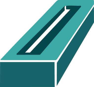 resumen geométrico diseño con un Tres dimensional forma, en sombras de verde y blanco vector