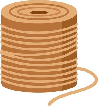 Spool of twine craft cord, wrapping, rope, material, handcraft project supplies, string vector