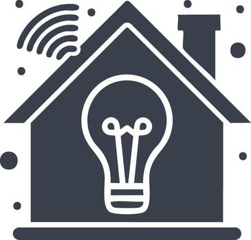 Smart home automation system light bulb innovation with wireless technology vector