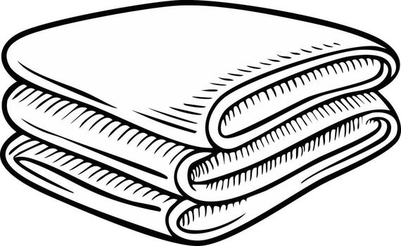 Stack of folded towels graphic illustration vector