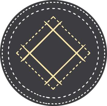 Geometric Abstract Logo Design with Dashed Lines and Stitching Detail vector