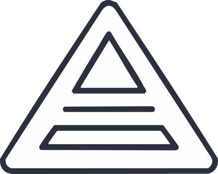 Geometric Structure Featuring Interlocking Triangles and Rectangles with Linear Bordered Design vector