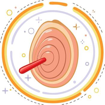 Cute Illustration of a Target with an Arrow Image for Fun Graphics and Decorative Designs vector