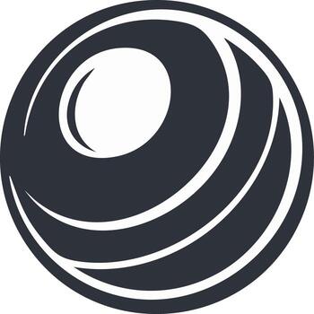 Abstract dark grey circular design with dynamic white flowing lines and swirl effect vector